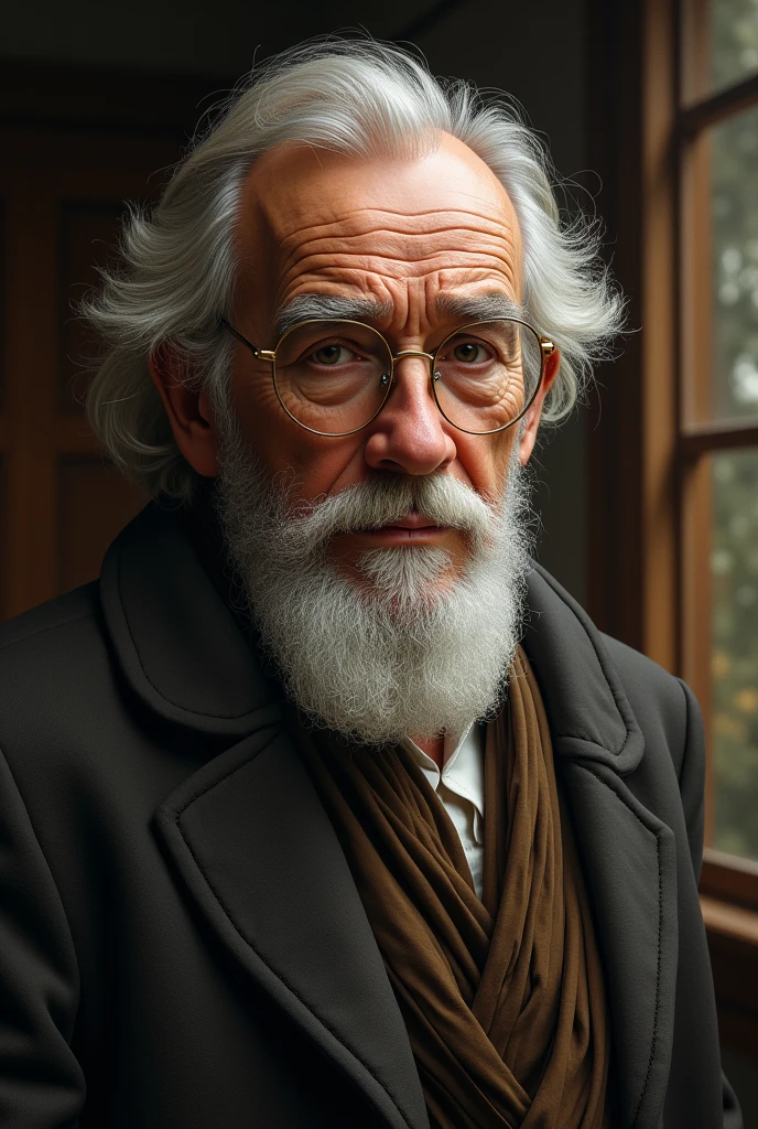 Generate that same young man but now old and it is noted that he has a lot of wisdom