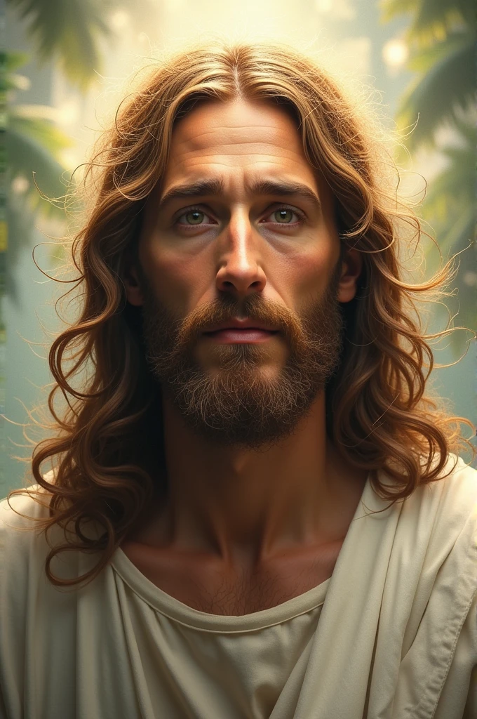 Create jesus image using coconut emoji