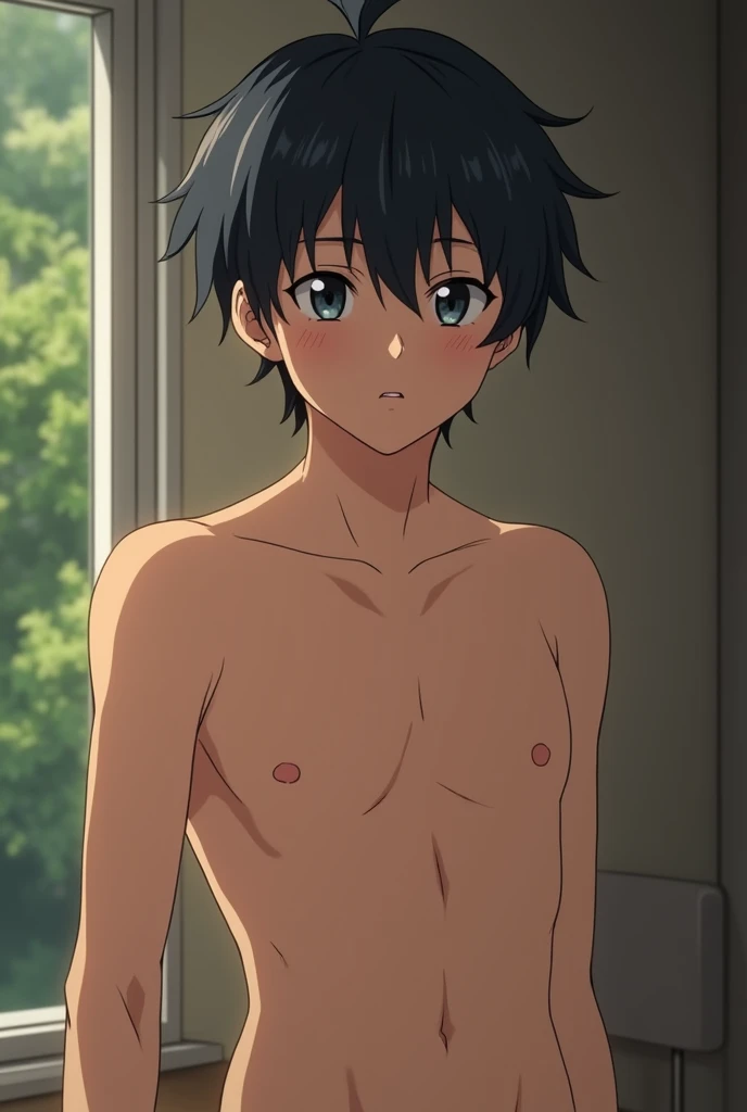 Young anime boy naked showing his dick uncensored