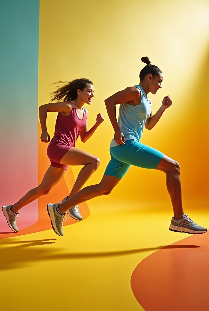 Create vibrant brand images for me, healthy, practical and energetic