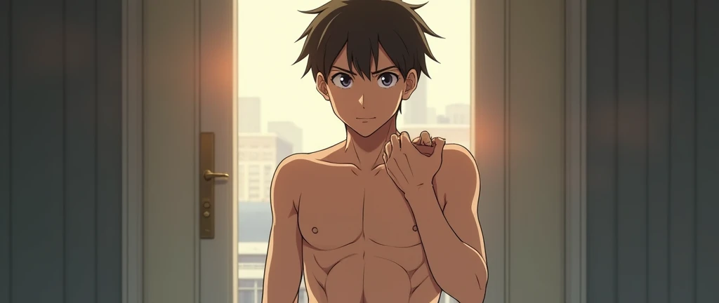 Young anime boy naked showing his dick uncensored