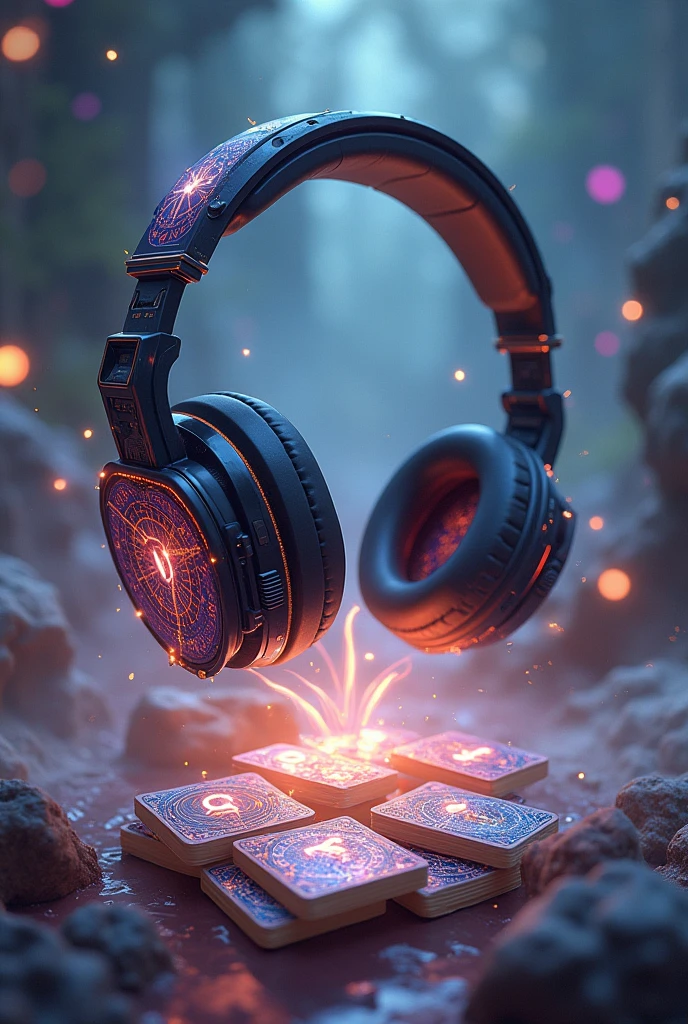 Headphones and uno decks
