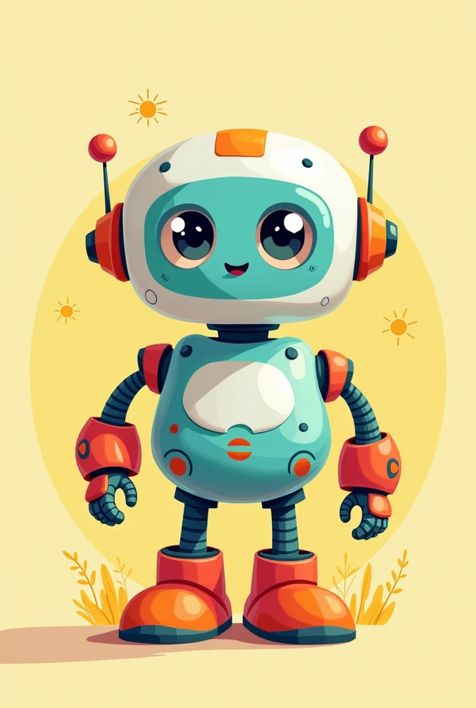 CREATE A 2D ROBOT DRAWING FOR KIDS