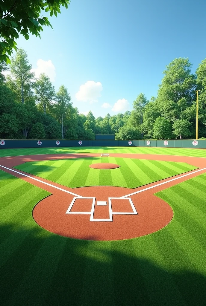 Baseball field without characters