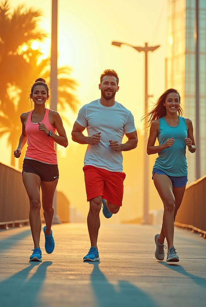 Create vibrant brand images for me, healthy, practical and energetic for busy people, sportsmen, Adult and child professionals 