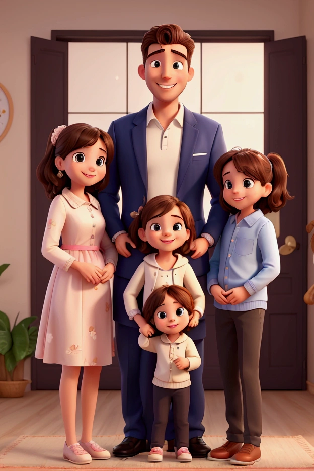 A happy family of 3, a beautiful mommy, a handsome dad, and a cute little daughter