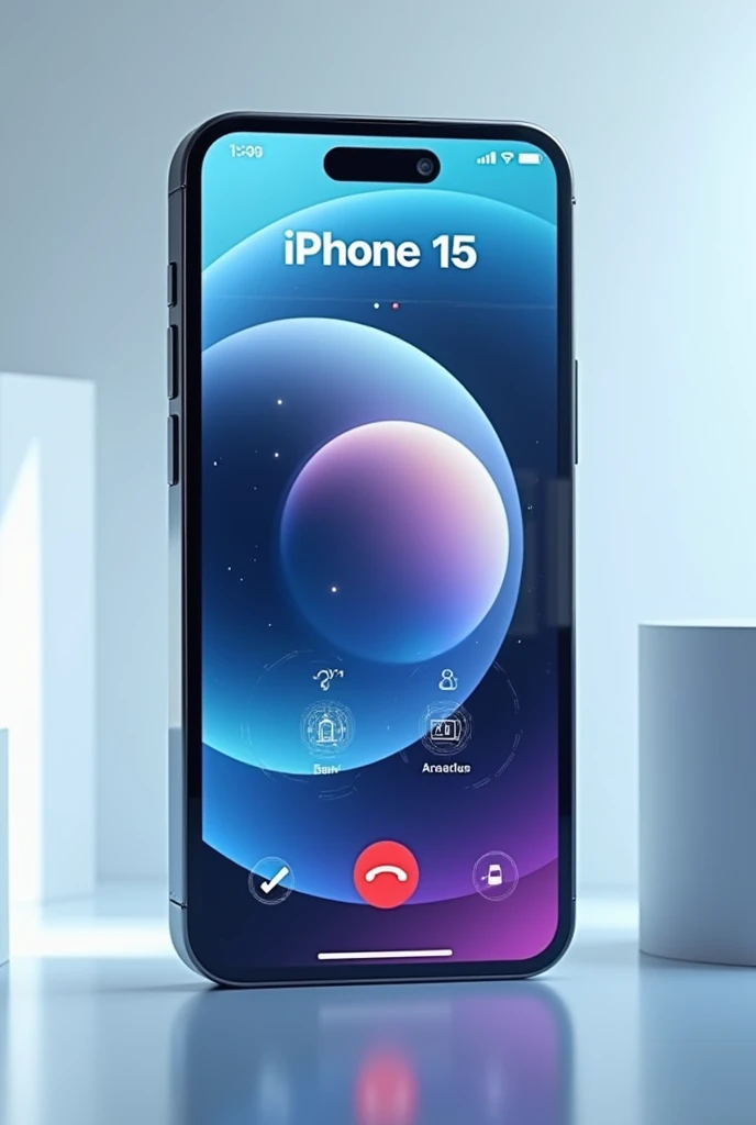 iPhone 15 Cell Phone Screen with an incoming CLOUD call
