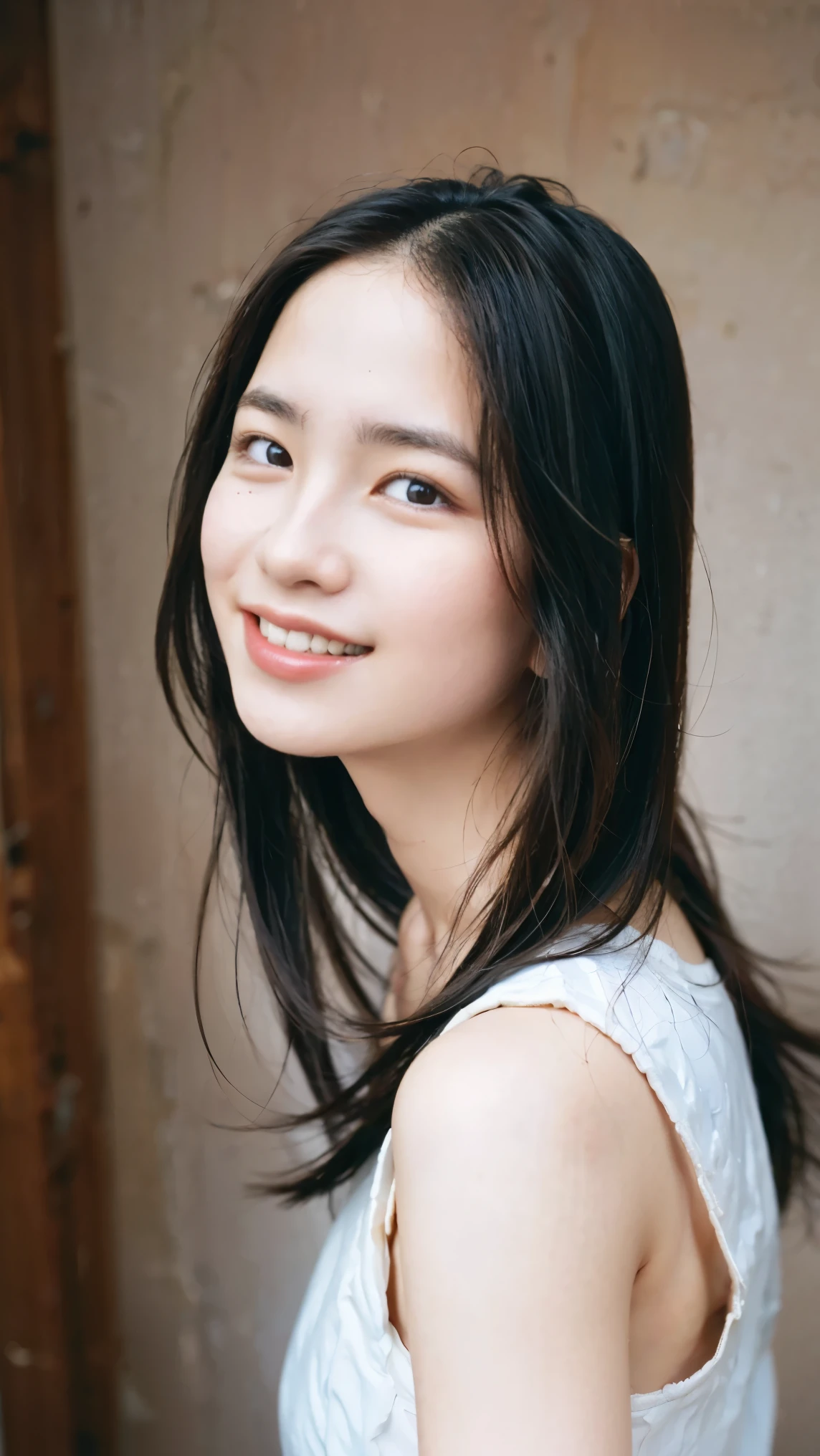 Memory correction:2.55, Everything is modern:1.66, Beautiful Japanese woman photo, (((smile:1.88))), 20-year-old, Oil for straight, one-length hair&Hair balm:1.55, (photo Realistic:1.4), (hyper Realistic:1.4), (Realistic:1.3), (Smoother lighting:1.05), (Improving the quality of cinema lighting:0.9), 32K, 1 person,20-year-oldの, Realistic lighting, Backlight, The light shines on your face, Ray Tracing, (Bright light:1.2), (Improvement of quality:1.4), (Highest quality Realistic textured skin:1.4), fine grain, Detailed face,(smile:0), (Emphasis on face close-up:1.3), (Enhances the beauty of skin texture:1.1),((Extremely precise and accurate anatomy:1.0)), (Enhances the beauty of skin texture:1.1), Clean and glowing skin, mesh, thin:1.2, (Realistic:1.3), Realisticなライティング, (Smoother lighting:1.05), 32K, One Japanese woman, fine grain, Detailed face, (Film Grain:1.1),(Accentuates body lines:1.1), High resolution, Natural look, Kind eyes, Improves hair quality, Delicate light and shadow, Transparent muscles, Graceful pose, Beautiful Eyes, Sharp details, Soft light reflection, Beautiful contours, Delicate skin tone, Fine hair texture,Cute Japanese Women Photos,