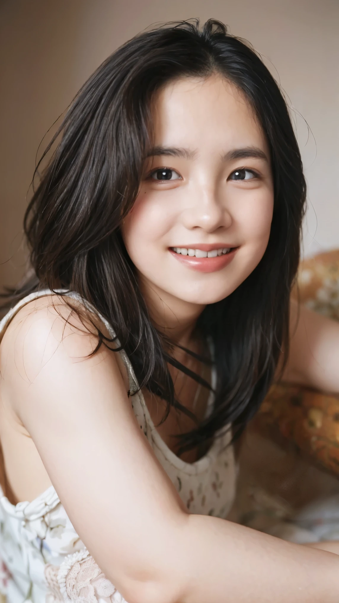Memory correction:2.55, Everything is modern:1.66, Beautiful Japanese woman photo, (((smile:1.88))), 20-year-old, Oil for straight, one-length hair＆Hair balm:1.55, (photo Realistic:1.4), (hyper Realistic:1.4), (Realistic:1.3), (Smoother lighting:1.05), (Improving the quality of cinema lighting:0.9), 32K, 1 person,20-year-oldの, Realistic lighting, Backlight, The light shines on your face, Ray Tracing, (Bright light:1.2), (Improvement of quality:1.4), (Highest quality Realistic textured skin:1.4), fine grain, Detailed face,(smile:0), (Emphasis on face close-up:1.3), (Enhances the beauty of skin texture:1.1),((Extremely precise and accurate anatomy:1.0)), (Enhances the beauty of skin texture:1.1), Clean and glowing skin, mesh, thin:1.2, (Realistic:1.3), Realisticなライティング, (Smoother lighting:1.05), 32K, One Japanese woman, fine grain, Detailed face, (Film Grain:1.1),(Accentuates body lines:1.1), High resolution, Natural look, Kind eyes, Improves hair quality, Delicate light and shadow, Transparent muscles, Graceful pose, Beautiful Eyes, Sharp details, Soft light reflection, Beautiful contours, Delicate skin tone, Fine hair texture,Cute Japanese Women Photos,