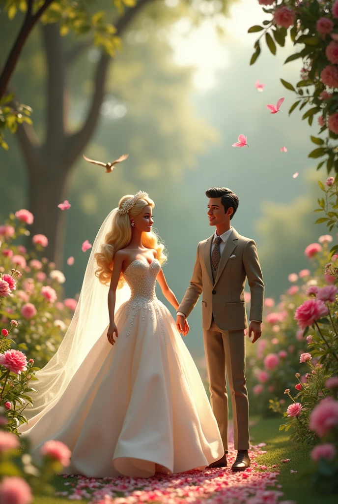 Barbie and poor boy wedding