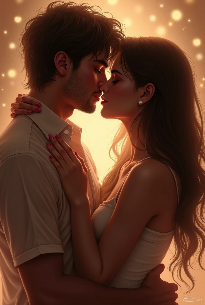 They kiss each other