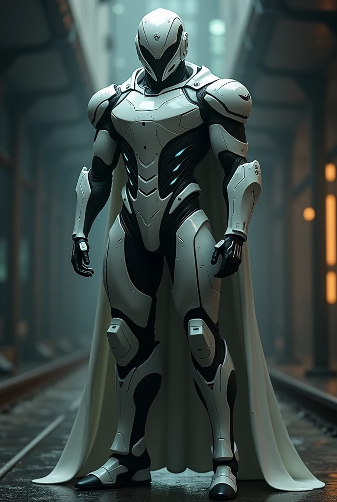 I want him to wear a slightly more futuristic armor.. Use modern colors that don't look like a drawing..