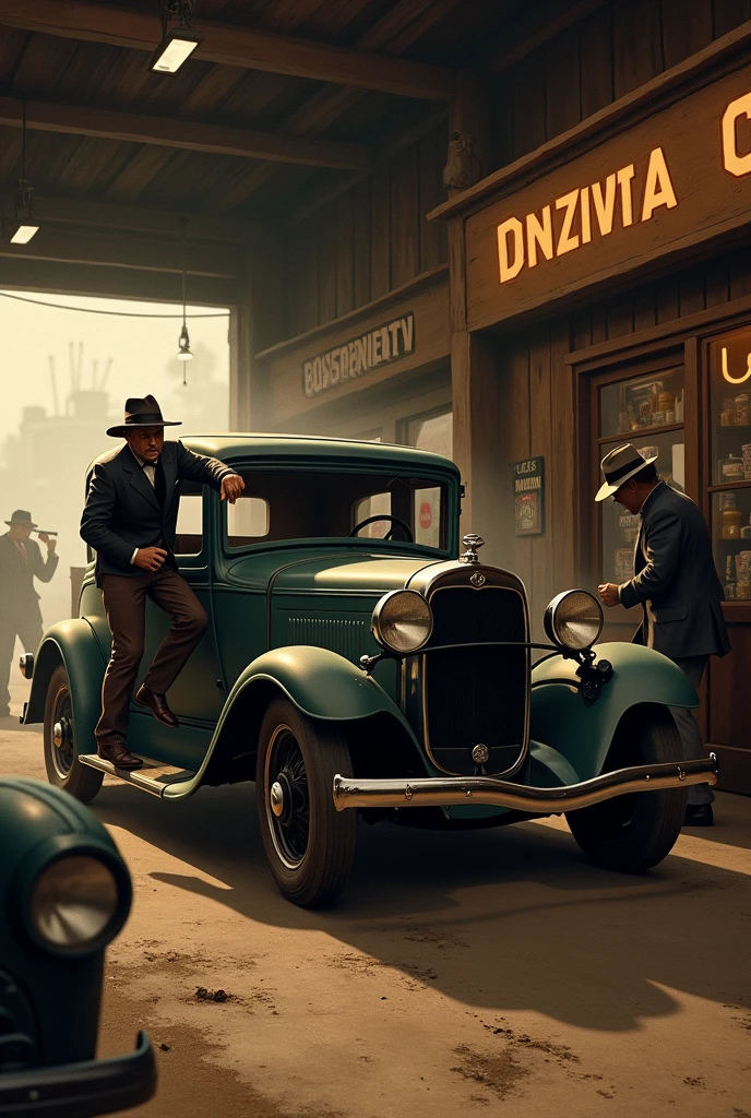Theft at the car shop (1932)*: Bonnie and Clyde stole a car from a convenience store, which allowed them to have a fast means of transportation to escape the law. This robbery was significant because it marked the beginning of his frequent use of stolen vehicles for his criminal activities.. 