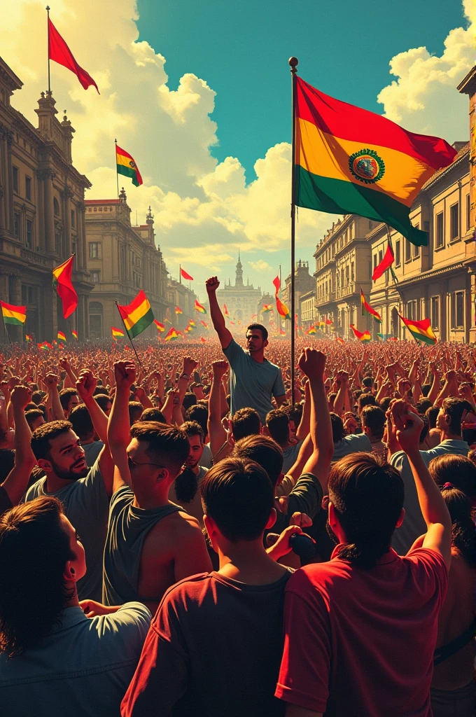 Background image about the 1952 revolution in Bolivia 