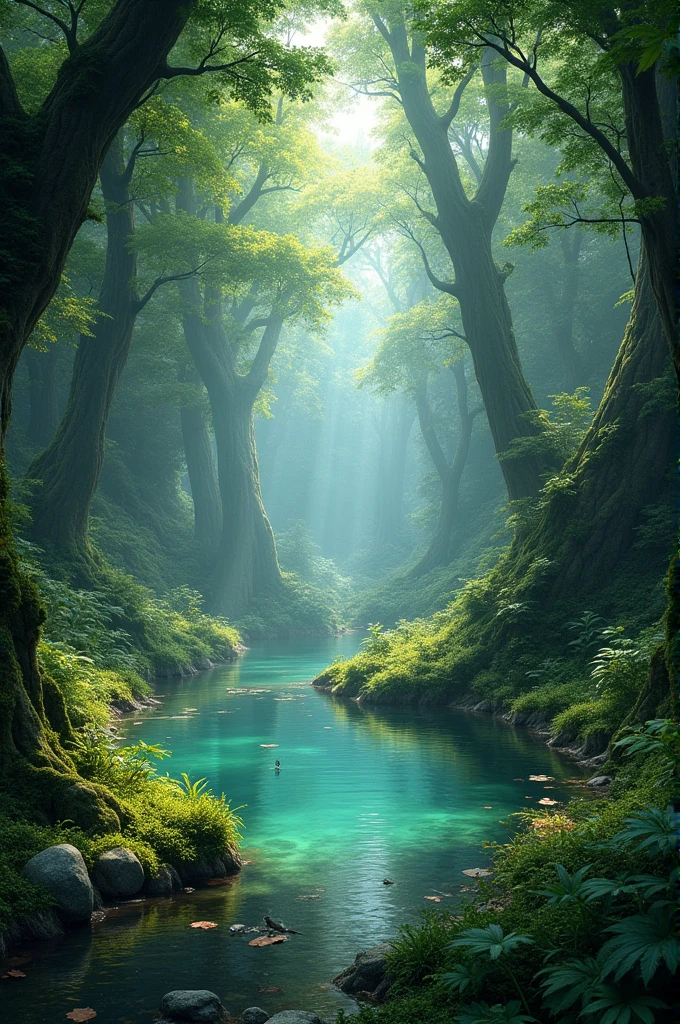 A dense forest near a small village contains a pond known as the 'Magical Pond.'