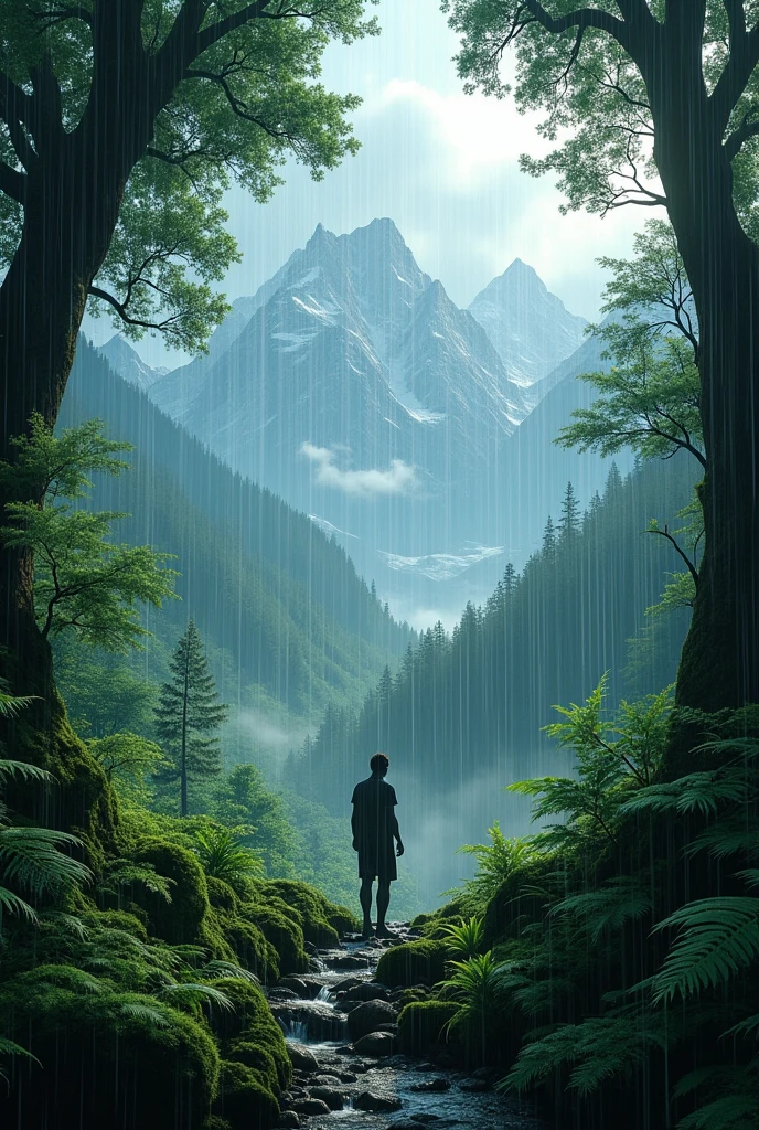 monsoon season  on forest and mountain