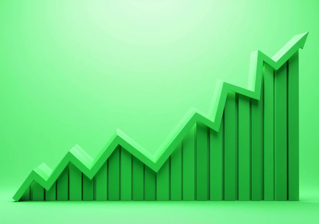 Stock market green graph chamativa