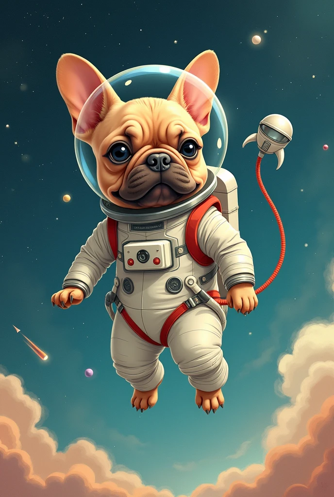 French Bulldog Spaceman Picture book touch