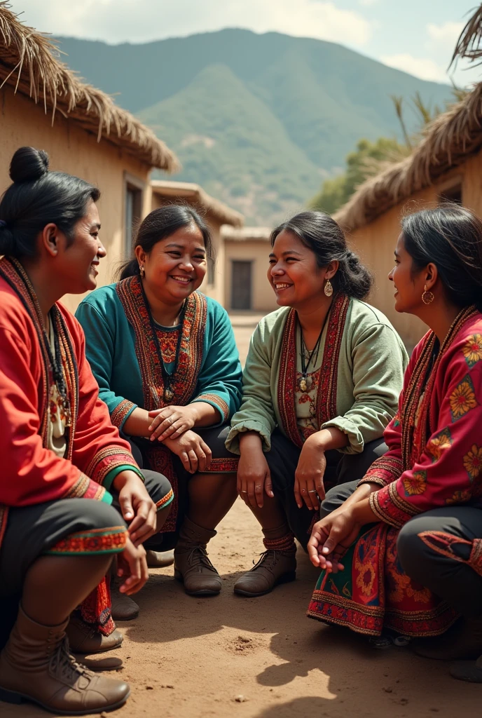 indigenous peruvians talking
