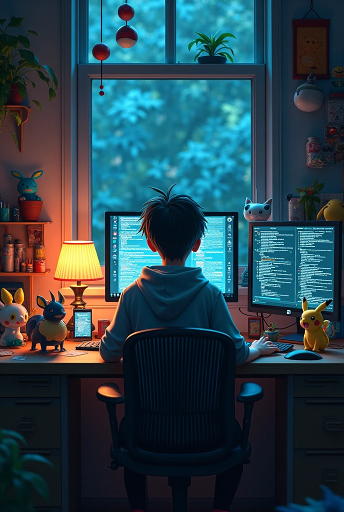 A hacker playing Pokémon