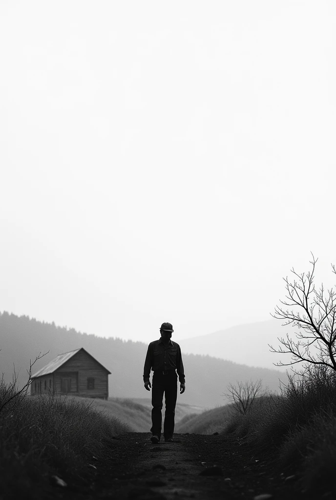 Show me the south in a simple black and white image