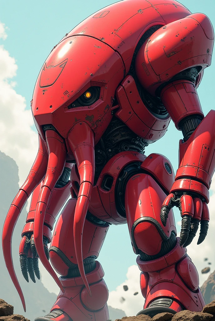 Squid Red Akira Toriyama Mecha No Background