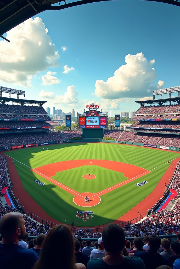 baseball field, audience view, 4k high resolution