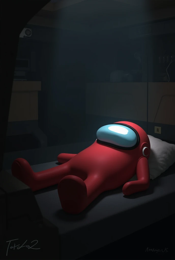 Among us red sleeping