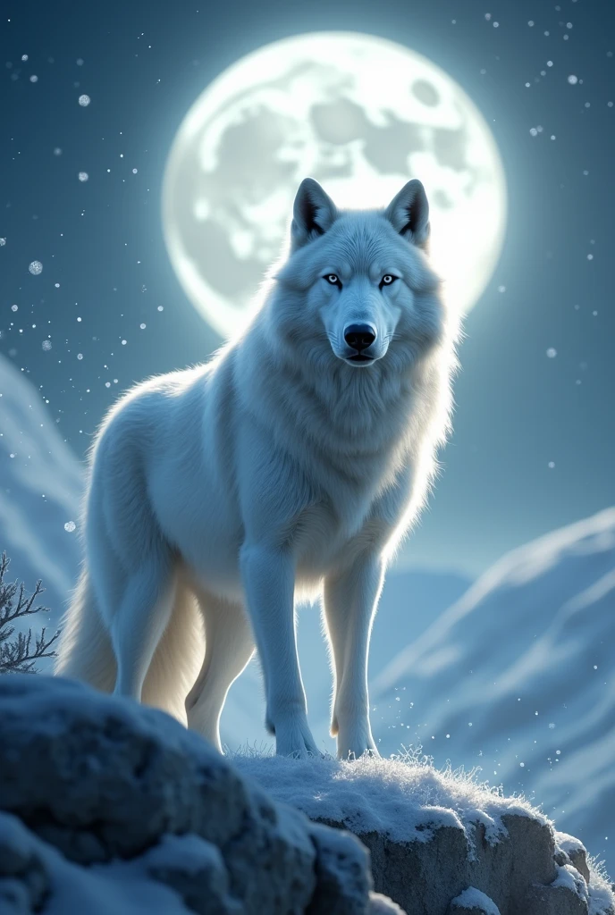 the moon white wolf version