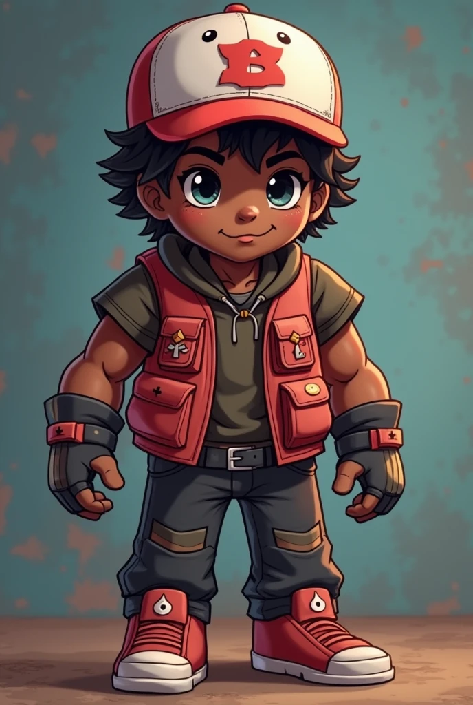 Create Bibi from Brawl Stars giving it to 4 black guys