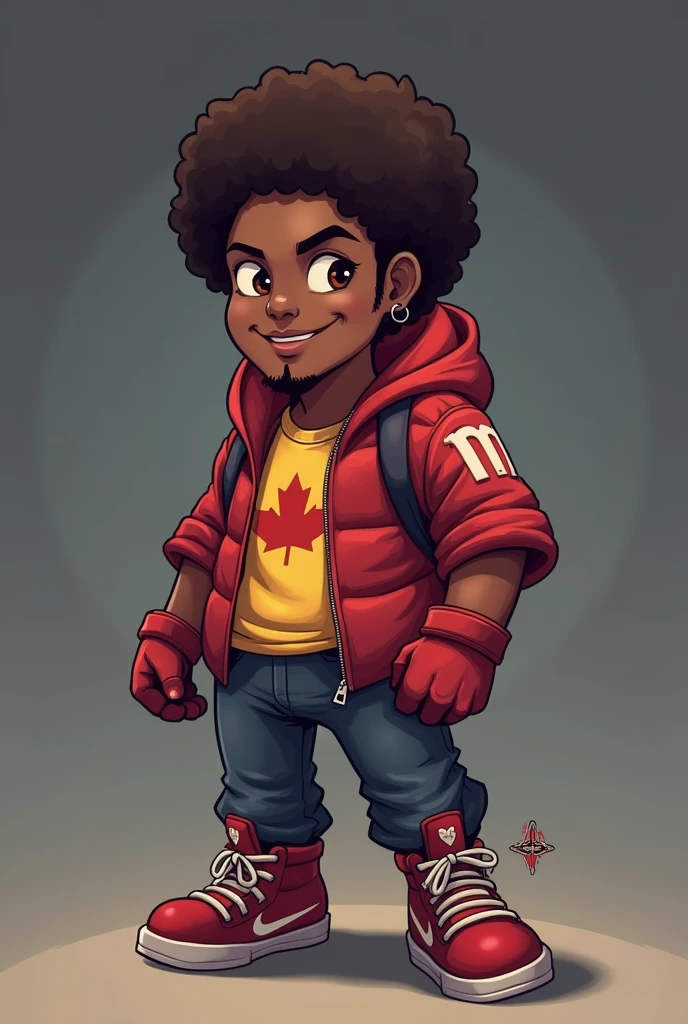 Create Bibi from Brawl Stars giving it to 4 black guys