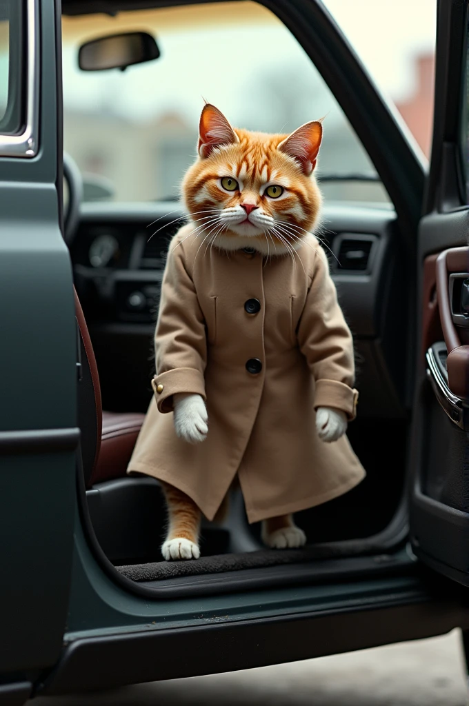 Cat car se nikal rahi ho aur security guard darvaja kholen cat ne acchi dress pahani