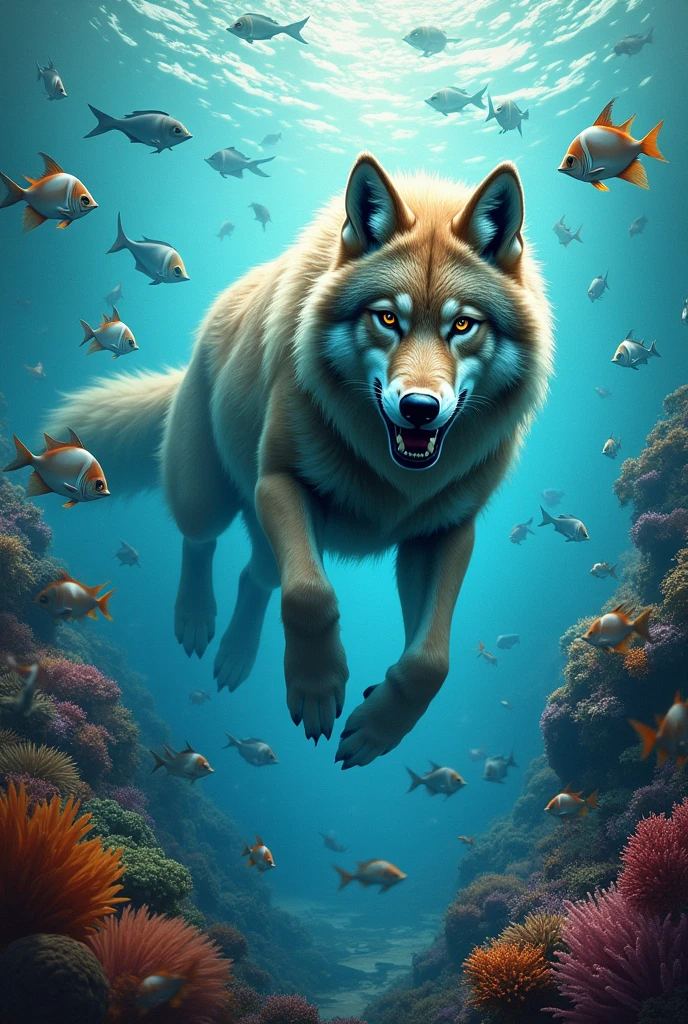 MANY FISH AND A WOLF