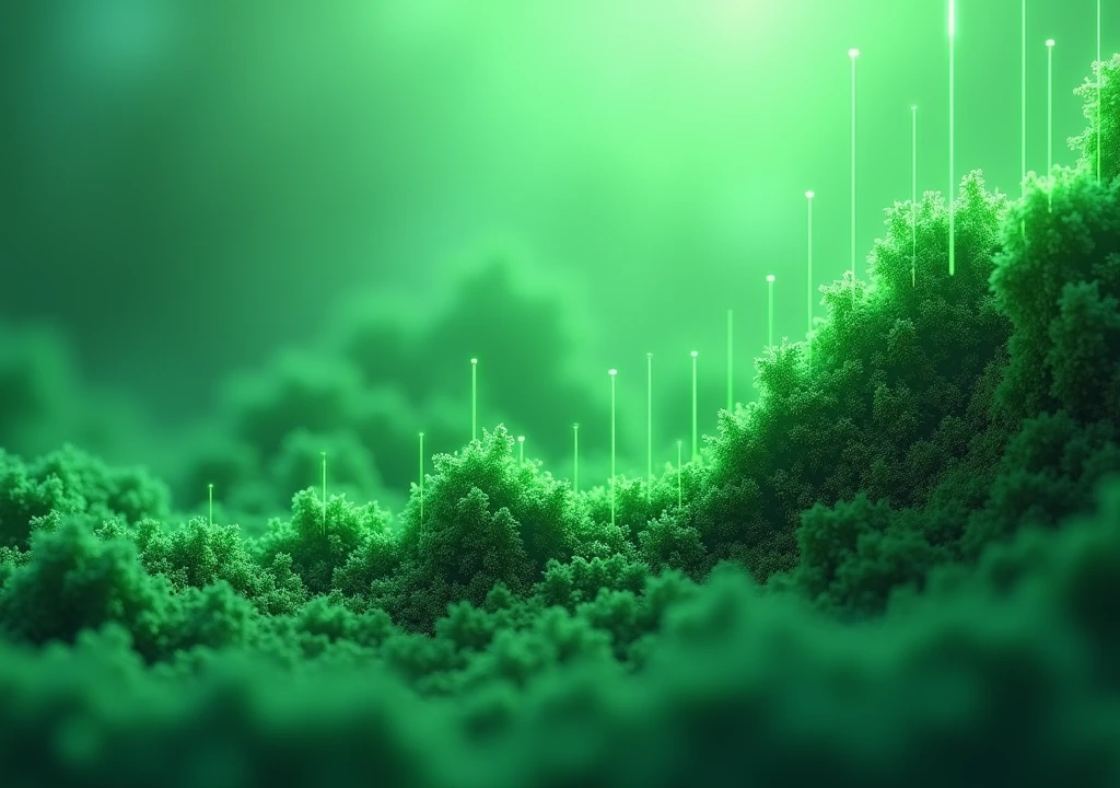 Stock market green chart