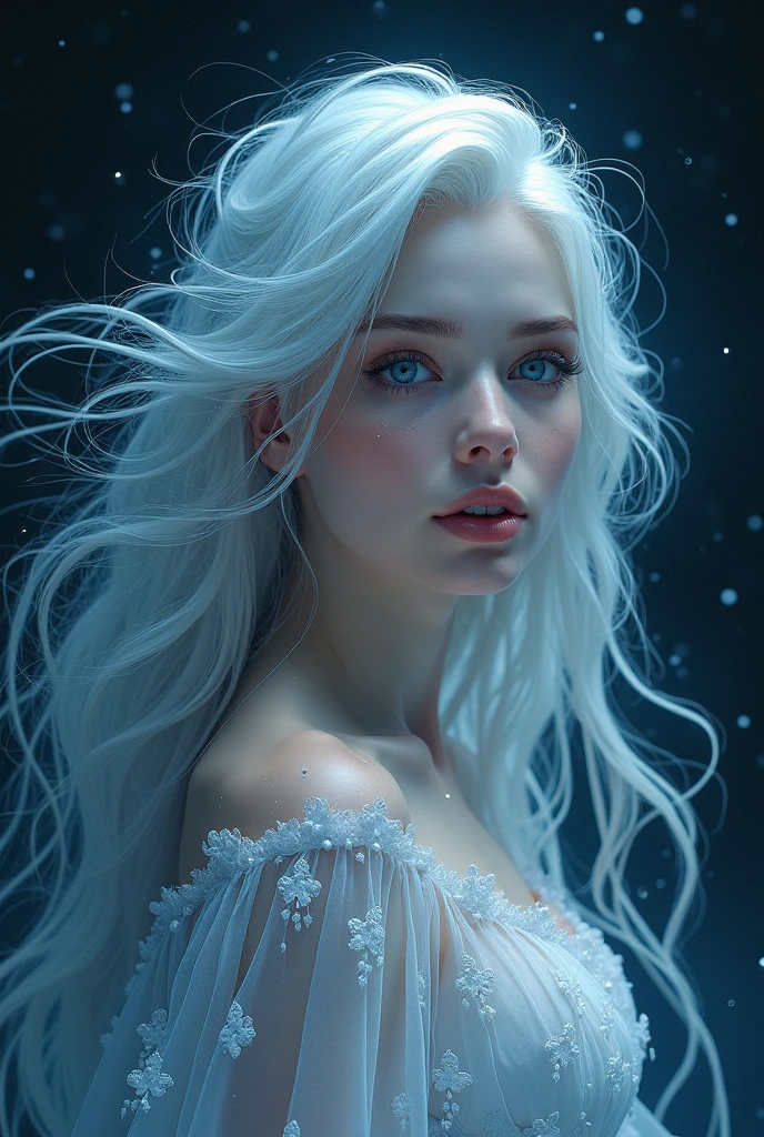 the moon version woman drawing