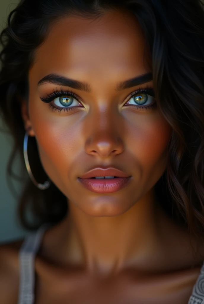 a with tanned skin and oahu eyes