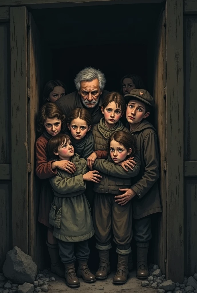 Polish residents hiding from the war