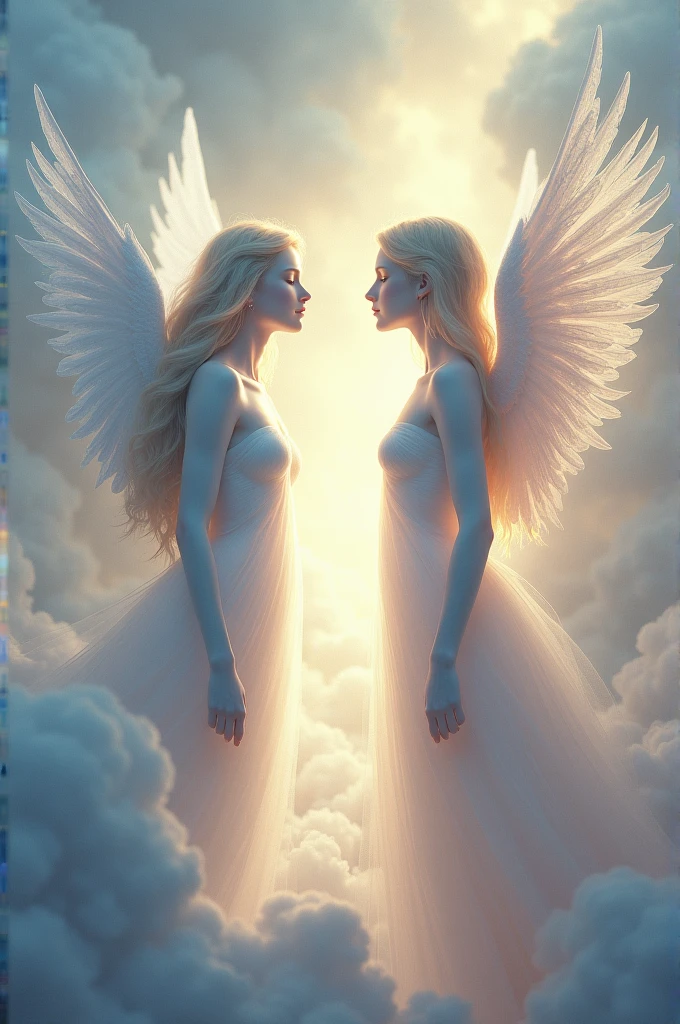 Angels seeing each other