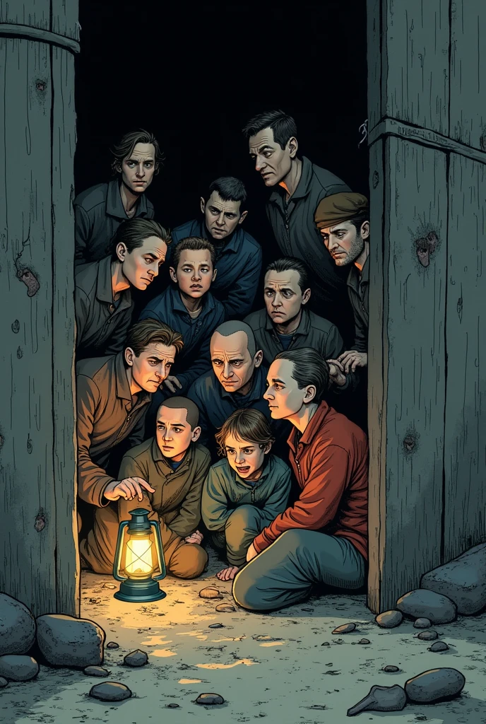 Polish residents hiding from war cartoon