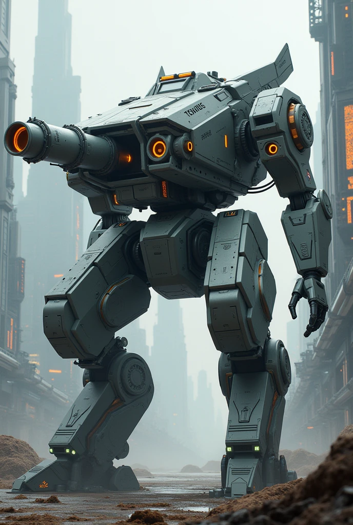 Sci-fi self-propelled cannon