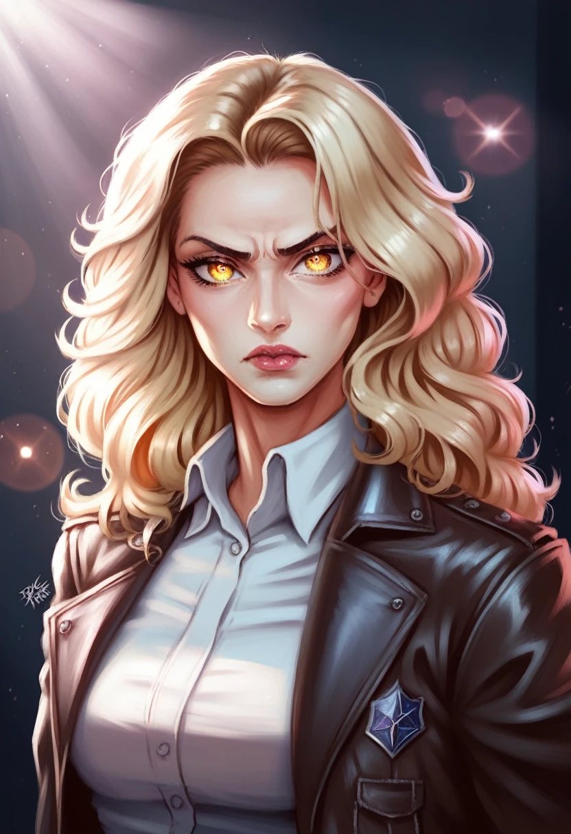 a brave woman, detailed portrait, detailed face, beautiful detailed eyes, beautiful detailed lips, extremely detailed face, long eyelashes, confident expression, strong jawline, determined look, flowing hair, leather jacket, rugged environment, dramatic lighting, cinematic composition, vibrant colors, 4k, 8k, highres, masterpiece, ultra-detailed, realistic, photorealistic, photo-realistic, HDR, UHD, studio lighting, ultra-fine painting, sharp focus, physically-based rendering, extreme detail description, professional, vivid colors, bokeh, cinematic portrait
