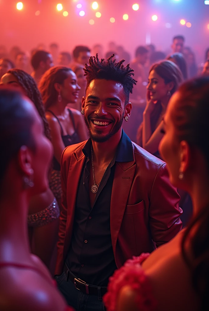 Neymar in a party with lots of woman