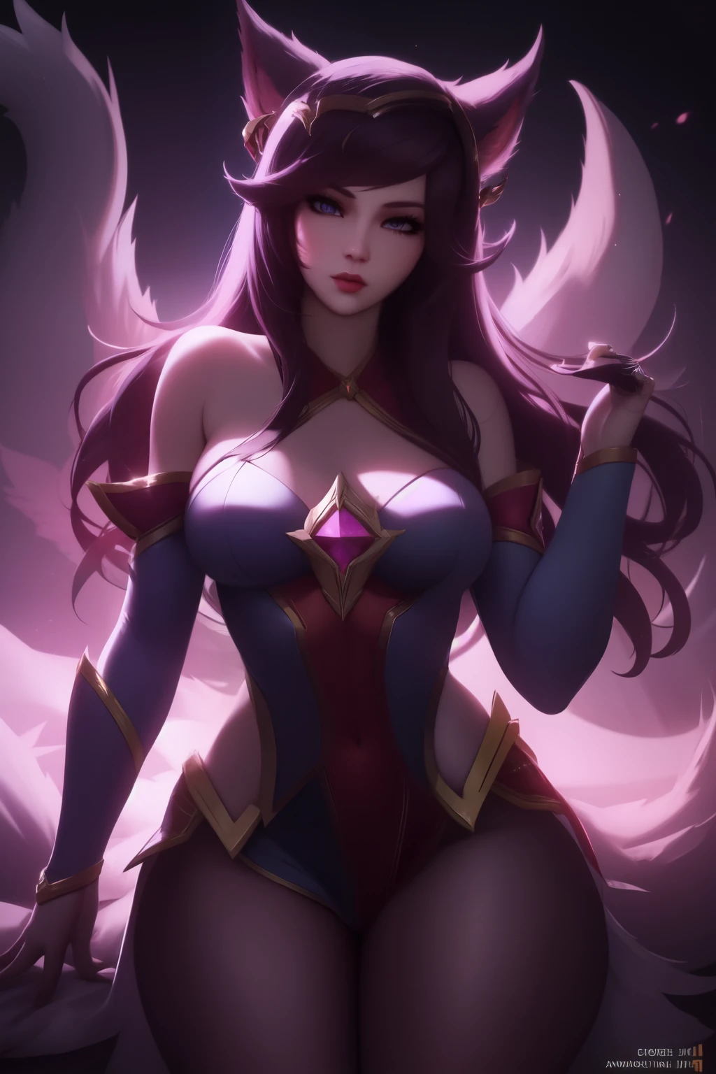 Ahri league of legends, fully body, super detaill, high resolution, 8k, Overview