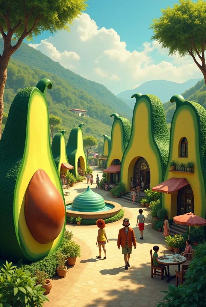 An avocado-themed town