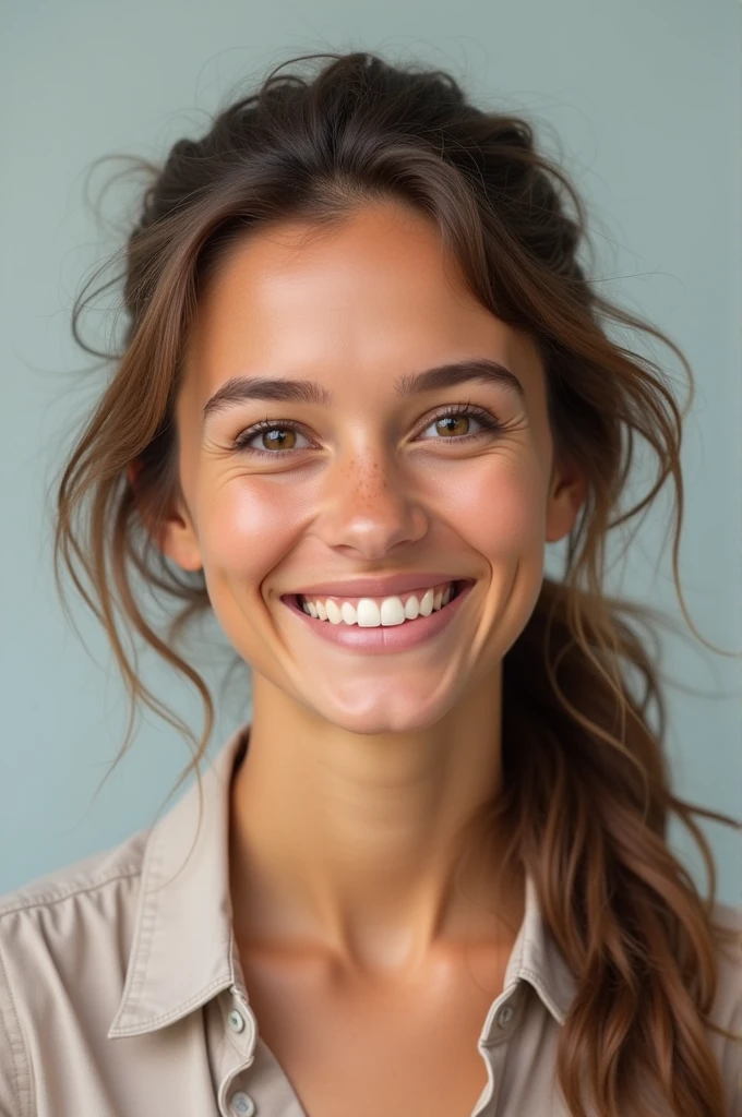 Make a profile picture of a happy person for a coffee mug gift