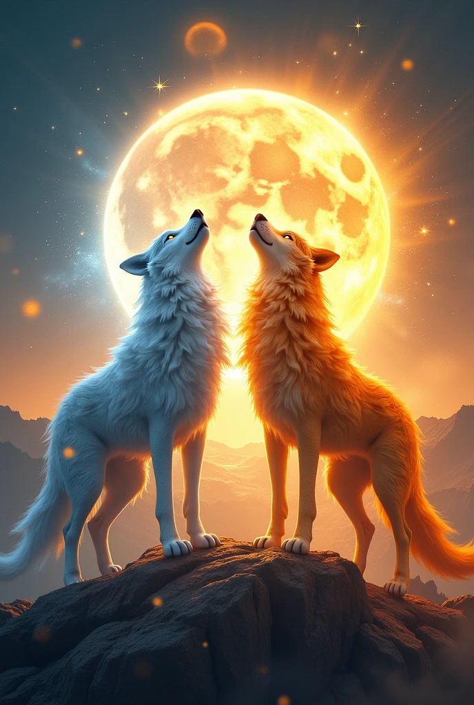 sun and moon if they were wolves