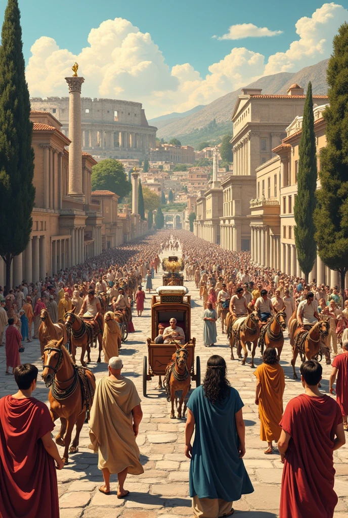 Collage of tourist means of transport in ancient Rome and Greece