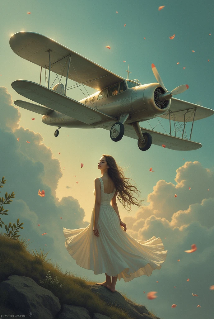 Generate me a cover of the story of Gabriel García Márquez "sleeping beauty's plane"