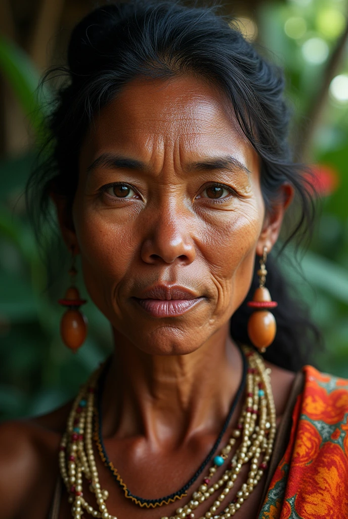 A realistic picture of a Papua New Guinean woman