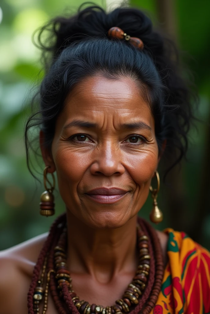 A realistic picture of a Papua New Guinean woman 